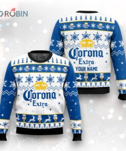 Personalized Corona Beer Ugly Christmas Sweater, Corona Christmas Beer Sweater, Drinking Christmas Gift, Corona Men Sweater, Ugly Xmas Sweater, Corona Shirt