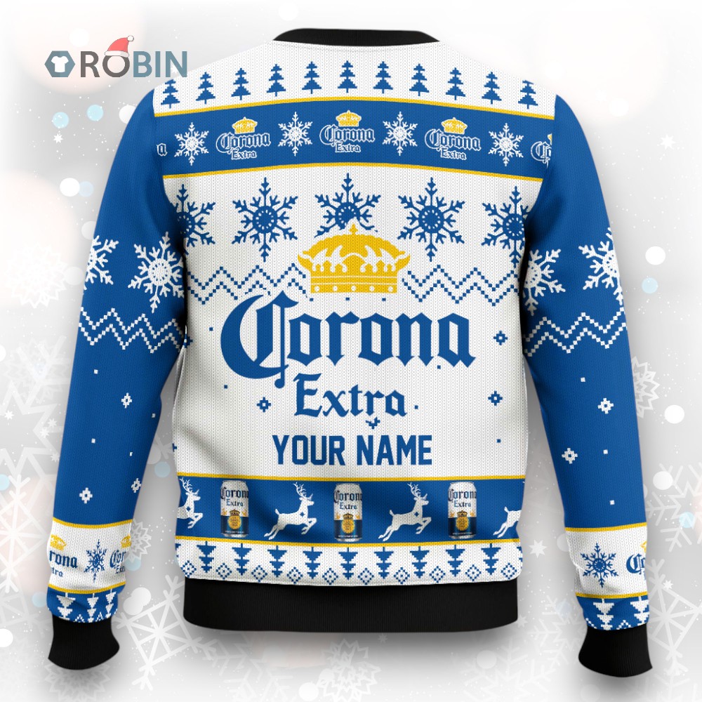 Personalized Corona Beer Ugly Christmas Sweater, Corona Christmas Beer Sweater, Drinking Christmas Gift, Corona Men Sweater, Ugly Xmas Sweater, Corona Shirt Personalized Corona Beer Ugly Christmas Sweater, Corona Christmas Beer Sweater, Drinking Christmas Gift, Corona Men Sweater, Ugly Xmas Sweater, Corona Shirt