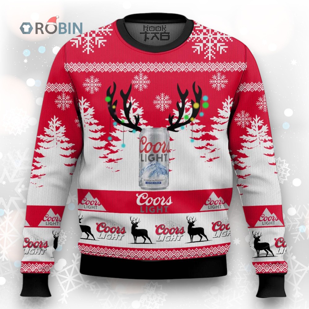 Personalized Deer Coors Light Christmas Sweater Personalized Deer Coors Light Christmas Sweater
