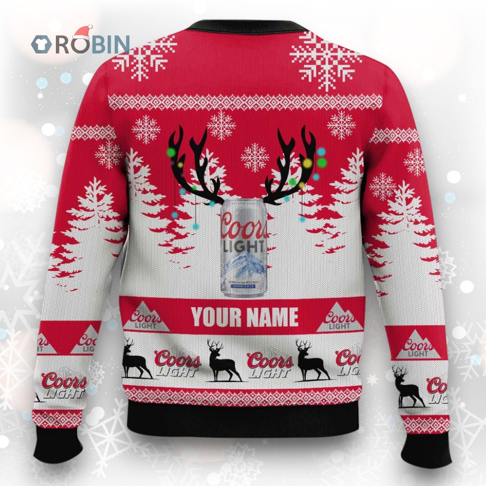 Personalized Deer Coors Light Christmas Sweater Personalized Deer Coors Light Christmas Sweater