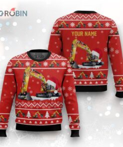 Personalized Excavator Ugly Christmas Sweater, Gift For Christmas Personalized Excavator Ugly Christmas Sweater, Gift For Christmas