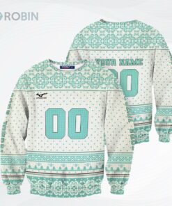 Personalized Team Aoba Johsai Christmas Wool Ugly Christmas Sweater