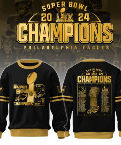 Philadelphia Eagles Super Bowl LIX Champions Sweatshirt, Sweater Golden Version, Eagles Merchandise