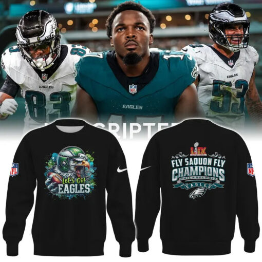 Philadelphia Eagles Super Bowl LIX Champions Sweatshirt, Sweater Let’s Go Birds, Eagles Merchandise