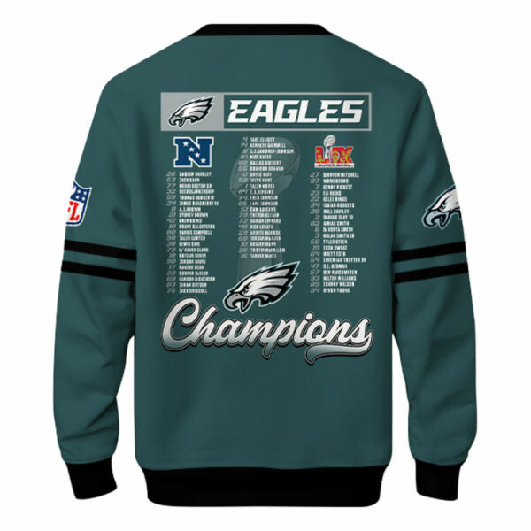 Philadelphia Eagles Super Bowl LIX Champions Sweatshirt, Sweater, Philadelphia Eagles Team Gifts Philadelphia Eagles Super Bowl LIX Champions Sweatshirt, Sweater, Philadelphia Eagles Team Gifts