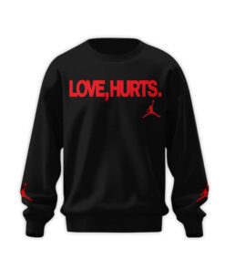 Philadelphia Eagles x Love Hurts Jordan Sweatshirt, Sweater Black – Eagles Love Hurts Shirt, Eagles Unique Gifts