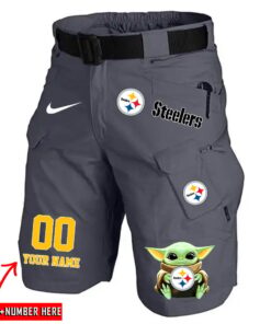 Pittsburgh Steelers Men Tactical Shorts, Steelers Gifts for Fans Pittsburgh Steelers Men Tactical Shorts, Steelers Gifts for Fans