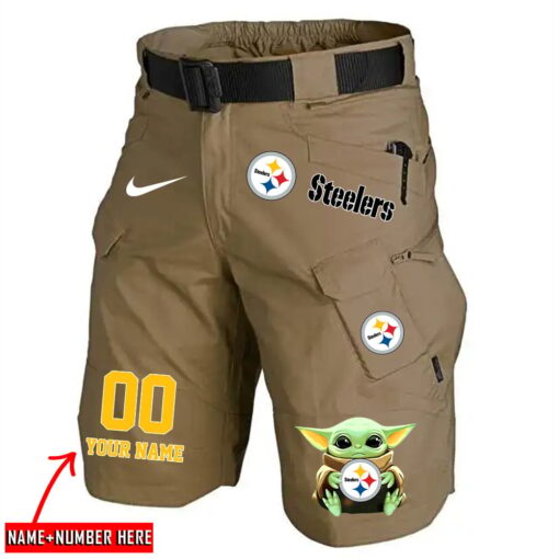 Pittsburgh Steelers Men Tactical Shorts, Steelers Gifts for Fans