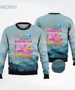 Plan Camping Mountainous Ugly Christmas Sweater