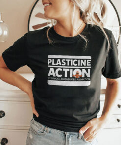 Plasticine Action We Oppose AI Generated Animation Unisex Shirt