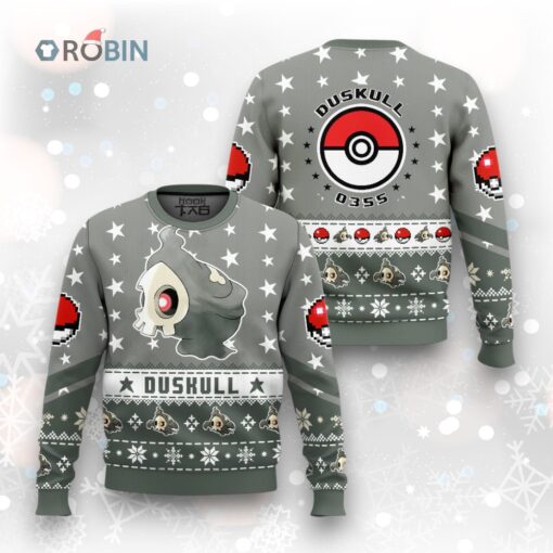 Pokémon Duskull Christmas Sweater   Fun Ugly Sweater for Holiday Celebrations