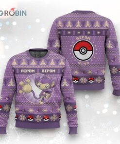 Pokemon Gen 2 Aipom Ugly Christmas Sweater