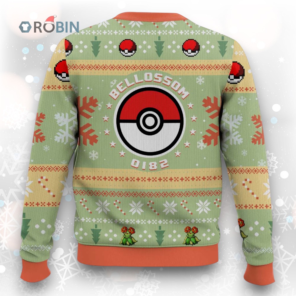 Pokemon Gen 2 Bellossom Ugly Christmas Sweater Pokemon Gen 2 Bellossom Ugly Christmas Sweater