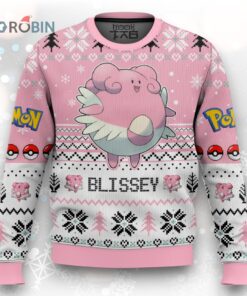 Pokemon Gen 2 Blissey Ugly Christmas Sweater Pokemon Gen 2 Blissey Ugly Christmas Sweater