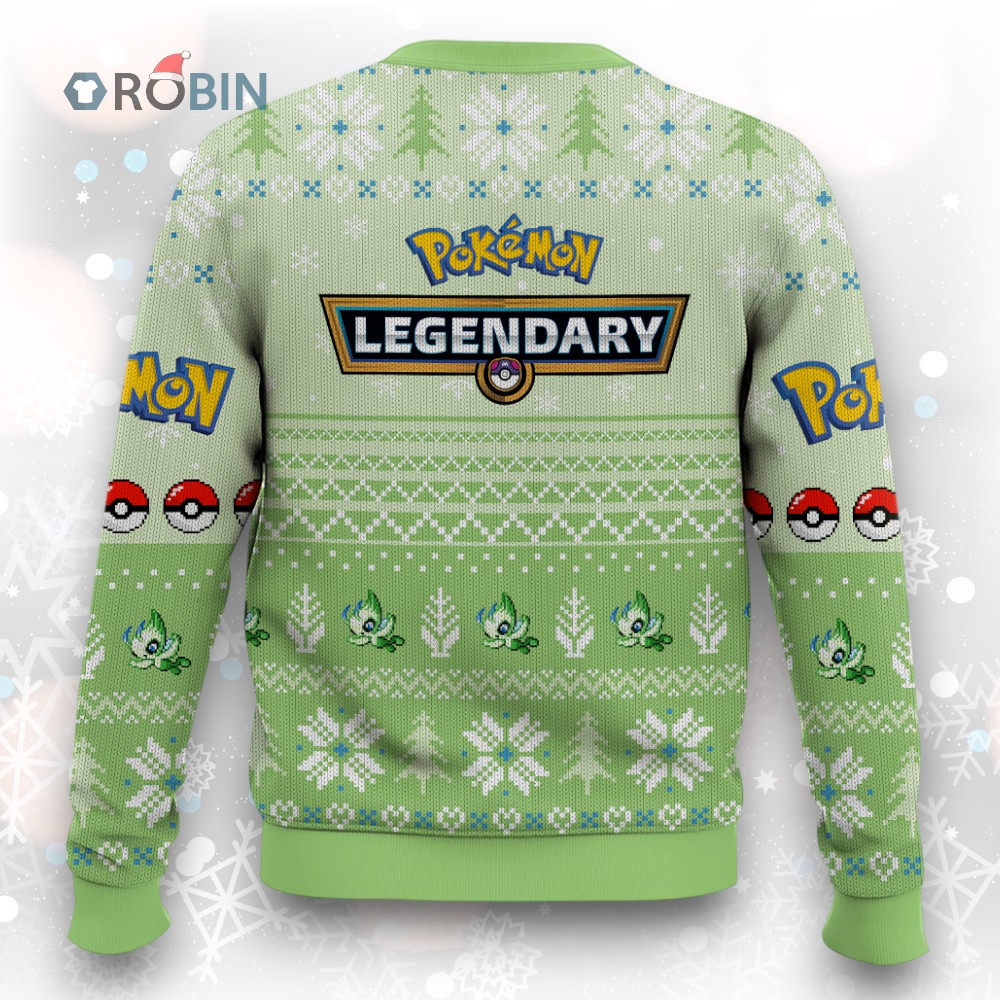 Pokemon Gen 2 Celebi Ugly Christmas Sweater Pokemon Gen 2 Celebi Ugly Christmas Sweater