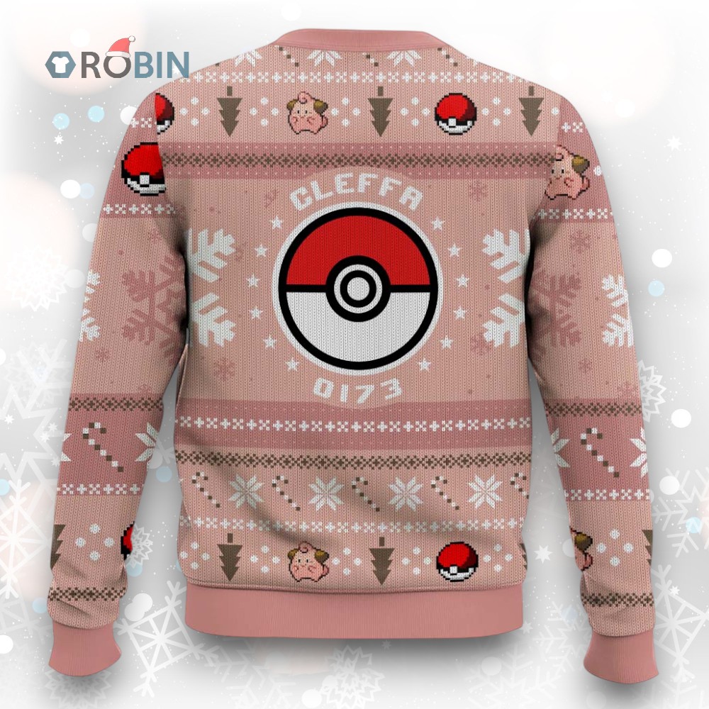 Pokemon Gen 2 Cleffa Ugly Christmas Sweater Pokemon Gen 2 Cleffa Ugly Christmas Sweater