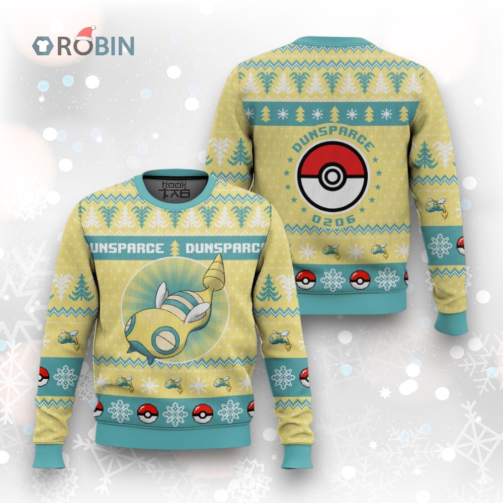 Pokemon Gen 2 Dunsparce Ugly Christmas Sweater Pokemon Gen 2 Dunsparce Ugly Christmas Sweater