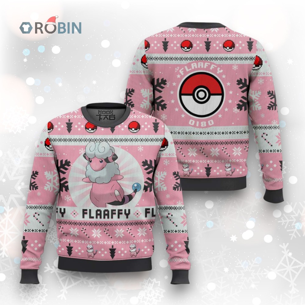 Pokemon Gen 2 Flaaffy Ugly Christmas Sweater Pokemon Gen 2 Flaaffy Ugly Christmas Sweater