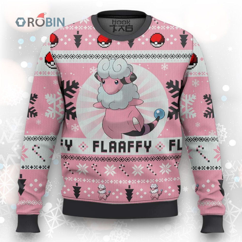 Pokemon Gen 2 Flaaffy Ugly Christmas Sweater Pokemon Gen 2 Flaaffy Ugly Christmas Sweater