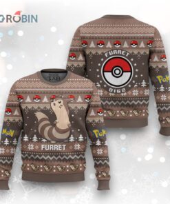 Pokemon Gen 2 Furret Ugly Christmas Sweater