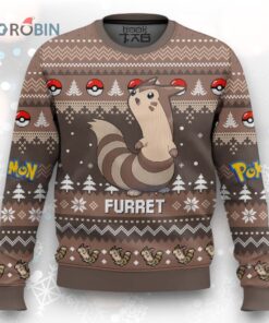 Pokemon Gen 2 Furret Ugly Christmas Sweater