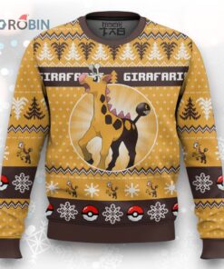 Pokemon Gen 2 Girafarig Ugly Christmas Sweater