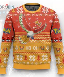 Pokemon Gen 2 Ho Oh Ugly Christmas Sweater