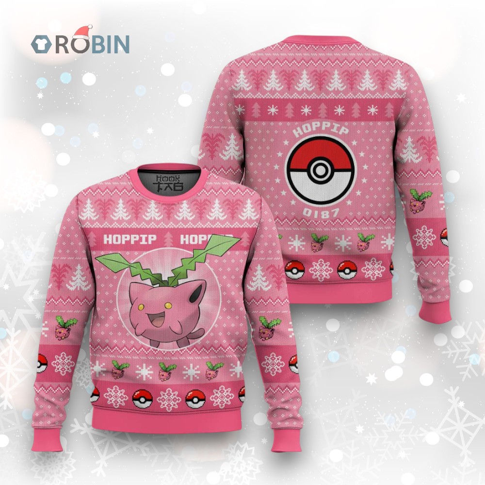 Pokemon Gen 2 Hoppip Ugly Christmas Sweater Pokemon Gen 2 Hoppip Ugly Christmas Sweater