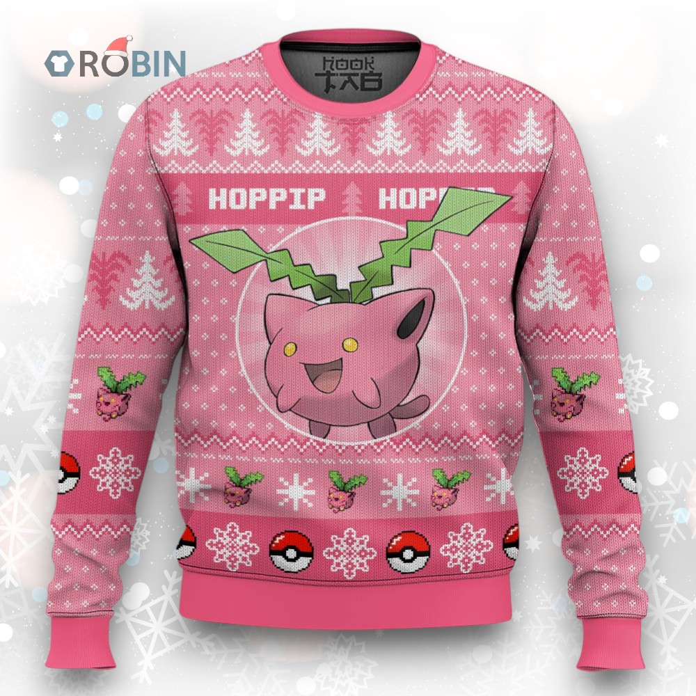Pokemon Gen 2 Hoppip Ugly Christmas Sweater Pokemon Gen 2 Hoppip Ugly Christmas Sweater