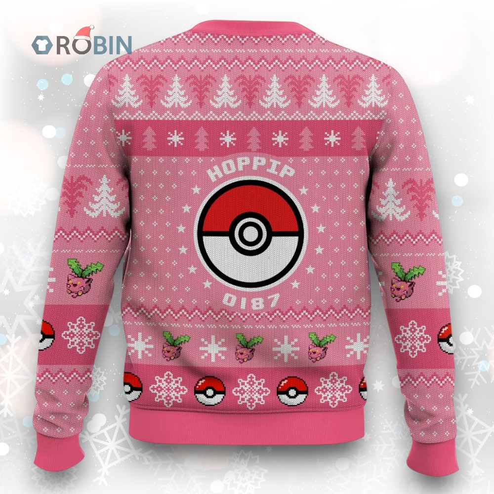 Pokemon Gen 2 Hoppip Ugly Christmas Sweater Pokemon Gen 2 Hoppip Ugly Christmas Sweater