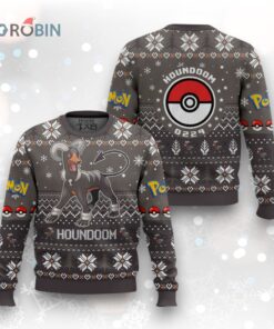 Pokemon Gen 2 Houndoom Ugly Christmas Sweater