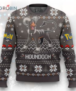 Pokemon Gen 2 Houndoom Ugly Christmas Sweater