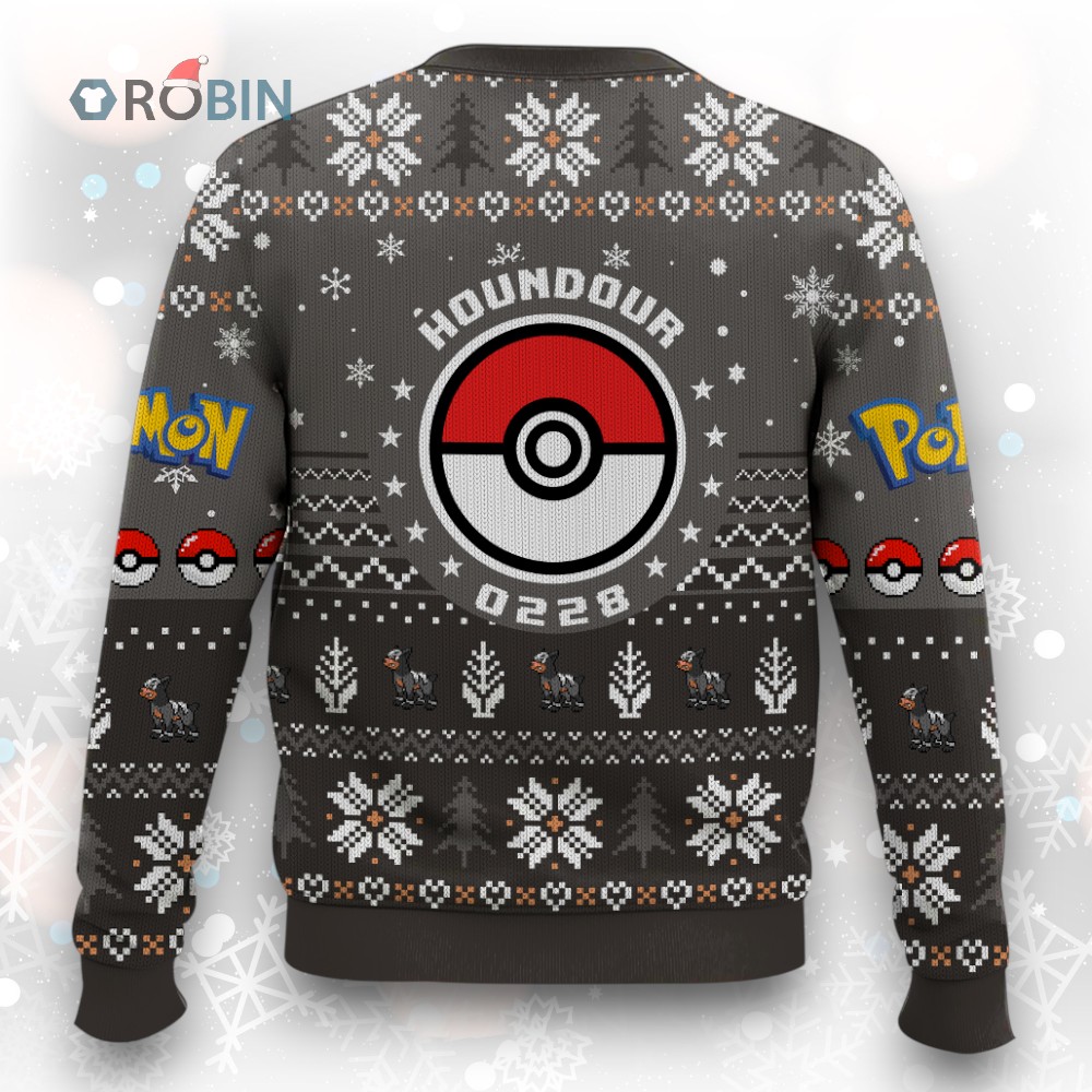 Pokemon Gen 2 Houndour Ugly Christmas Sweater Pokemon Gen 2 Houndour Ugly Christmas Sweater
