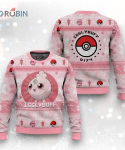 Pokemon Gen 2 Igglybuff Ugly Christmas Sweater