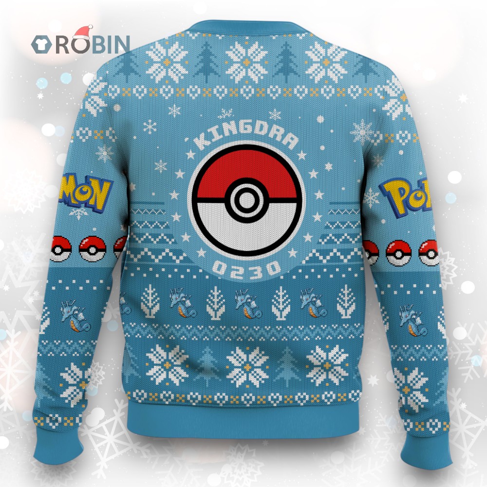 Pokemon Gen 2 Kingdra Ugly Christmas Sweater Pokemon Gen 2 Kingdra Ugly Christmas Sweater