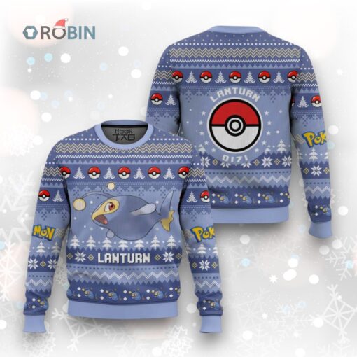 Pokemon Gen 2 Lanturn Ugly Christmas Sweater