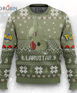 Pokemon Gen 2 Larvitar Ugly Christmas Sweater