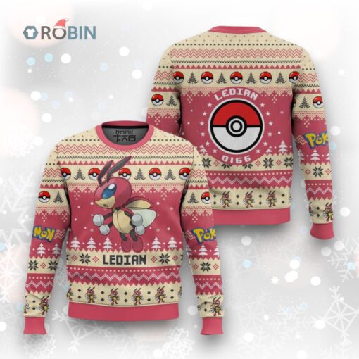 Pokemon Gen 2 Ledian Ugly Christmas Sweater