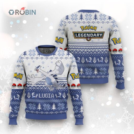 Pokemon Gen 2 Lugia Ugly Christmas Sweater