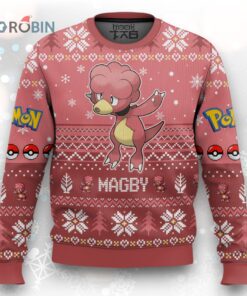 Pokemon Gen 2 Magby Ugly Christmas Sweater