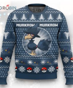 Pokemon Gen 2 Murkrow Ugly Christmas Sweater