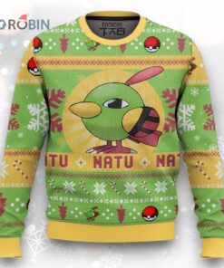 Pokemon Gen 2 Natu Ugly Christmas Sweater