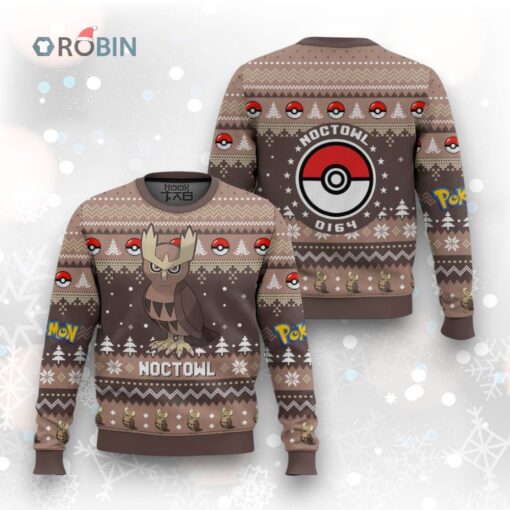 Pokemon Gen 2 Noctowl Ugly Christmas Sweater