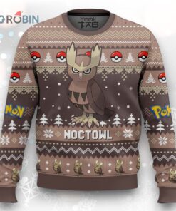 Pokemon Gen 2 Noctowl Ugly Christmas Sweater