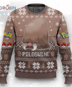 Pokemon Gen 2 Piloswine Ugly Christmas Sweater
