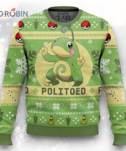 Pokemon Gen 2 Politoed Ugly Christmas Sweater