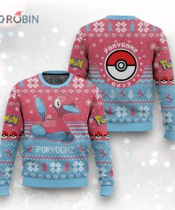 Pokemon Gen 2 Porygon2 Ugly Christmas Sweater