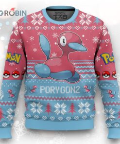 Pokemon Gen 2 Porygon2 Ugly Christmas Sweater