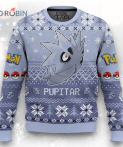 Pokemon Gen 2 Pupitar Ugly Christmas Sweater