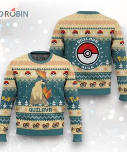 Pokemon Gen 2 Quilava Ugly Christmas Sweater